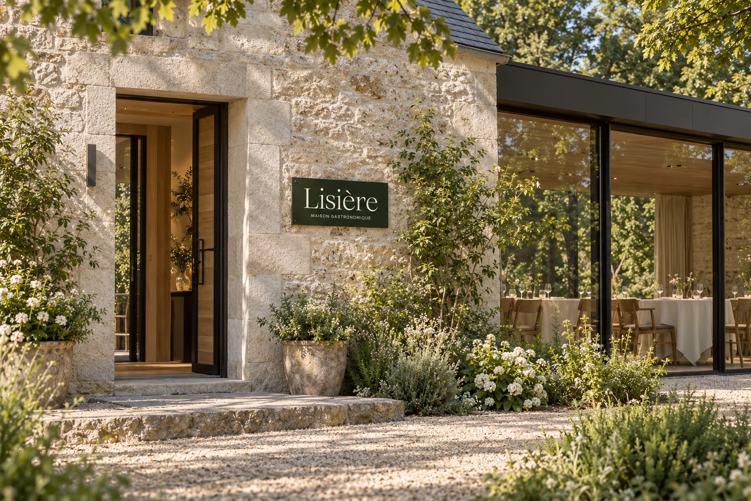 Signalétique Lisière devant la maison imaginaire