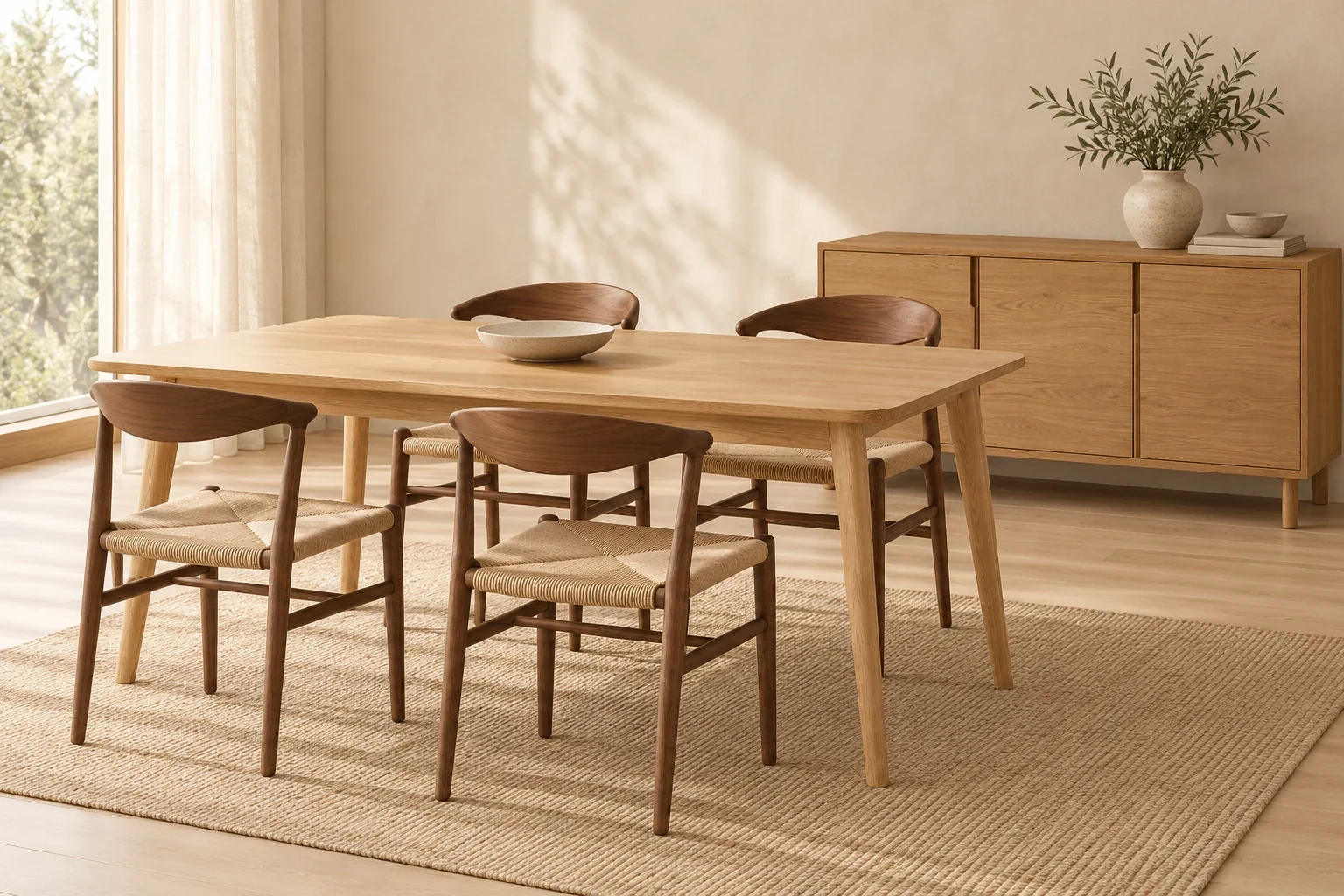 Espace repas LOMMA avec table et assises