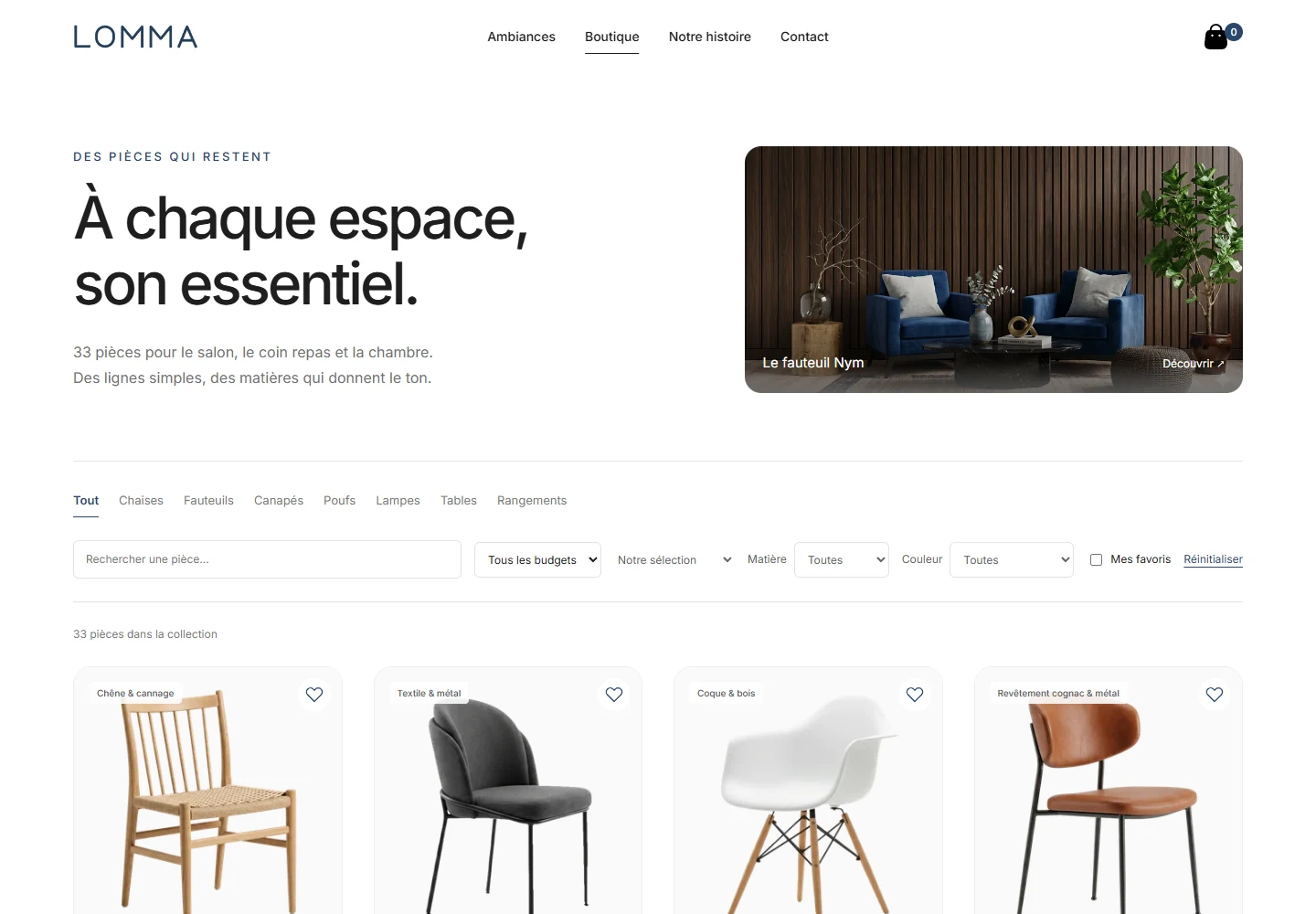 Site : catalogue
