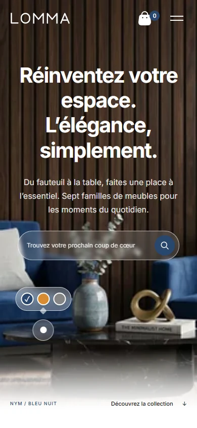 Site sur mobile