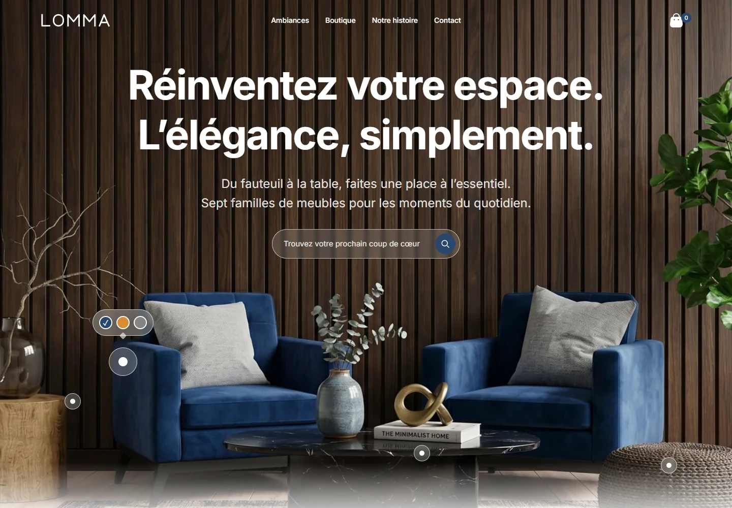 Site : page d’accueil