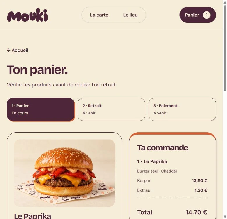Site : panier