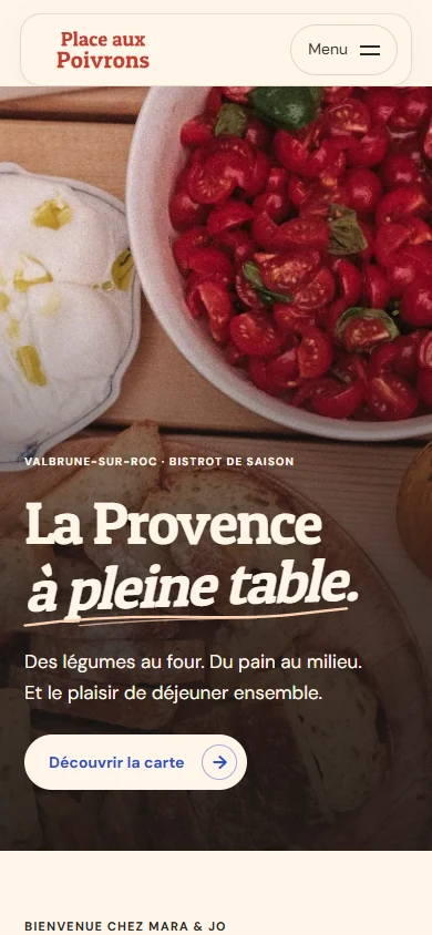 Site sur mobile