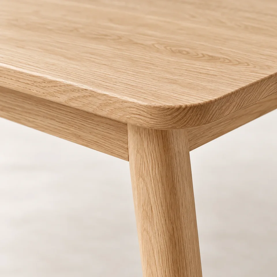 Veinage du chêne de la table Maé